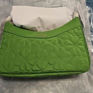 Kate Spade Green Quilted Shoulder Bag
